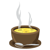Icono Sopa con una cuchara